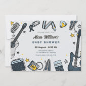 Gitaaruitrusting baby shower kaart (Voorkant)