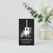 gitaarzwart geweldige visitekaartje (Staand voorkant)