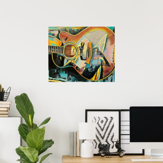 Gitardruk Poster (Thuiskantoor)