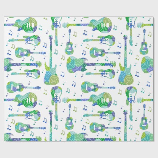 gitaren cadeaupapier (Vlak)