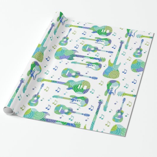 gitaren cadeaupapier (Uitgerold)