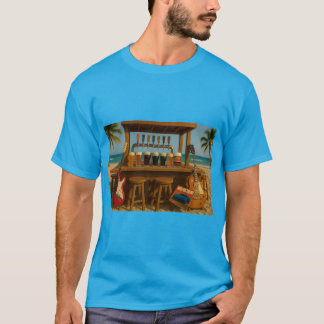 Gitaren en microbrouwsels bij de strandbar t-shirt