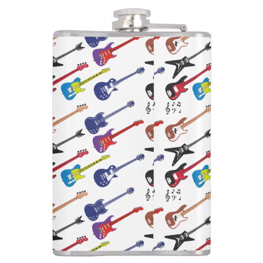 gitaren en Muzieknoten Heupfles (Achterkant)