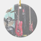 gitaren en trommels keramisch ornament (Achterkant)