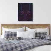 gitaren in abstract licht canvas afdruk (Insitu (Slaapkamer))