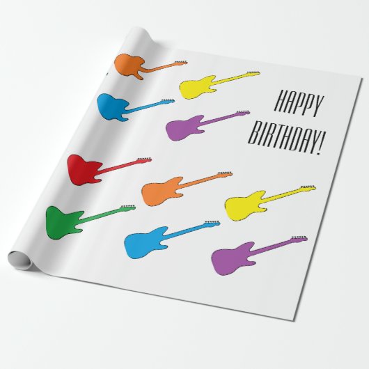 "gitaren" — Papier voor het oppakken (Uitgerold)