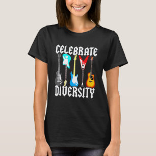 Gitaren vieren diversiteit inclusie Lgbt trots G T-shirt