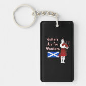 gitaren zijn er voor Wankers Funny Bagpiper Sleutelhanger (Voorkant)