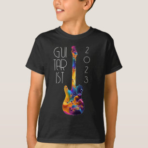 GITARIST 2023 KLEURRIJKE GITAAR BAND CADEAU T-SHIRT