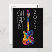 GITARIST 2023 KLEURRIJKE GITAARBAND CADO BRIEFKAART (Voorkant / Achterkant)