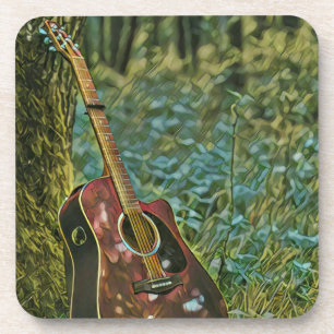 Gitarist birthday gift bier onderzetter