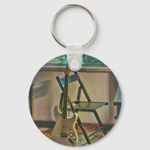 gitarist birthday gift sleutelhanger