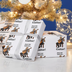 Gitarist die gitaar speelt Verjaardag Cadeaupapier