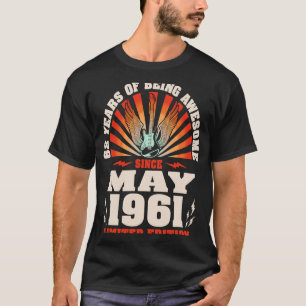 gitarist geboren mei 1961 62e geboortedag t-shirt