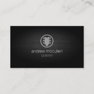 Gitarist Gitaar Icon Brushed Metal Muzikant Visitekaartje