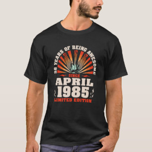 gitarist Guitar geboren april 1985 38th Birt T-shirt