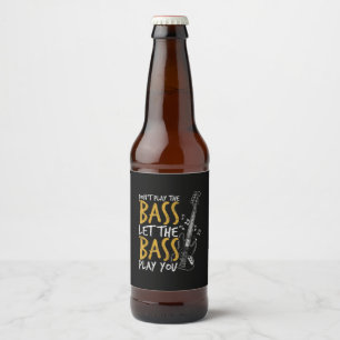 Gitarist Laat De Basgitaar Verjaardag Bier Etiket