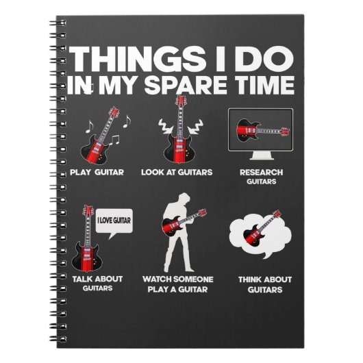 gitarist Music Lover Musicus Notitieboek (Voorkant)