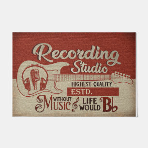 gitarist Recording Studio Rug Deurmat