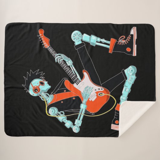 Gitarist Robot Sherpa Deken (Voorkant (horizontaal))