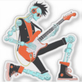 Gitarist Robot Sticker (Voorkant)