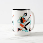 Gitarist Robot Tweekleurige Koffiemok (Voorkant rechts)