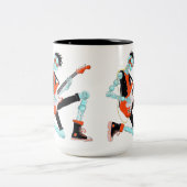 Gitarist Robot Tweekleurige Koffiemok (Center)