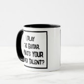 Gitarist Super Talent. Two Tone gitaar speler Mok (Voorkant links)