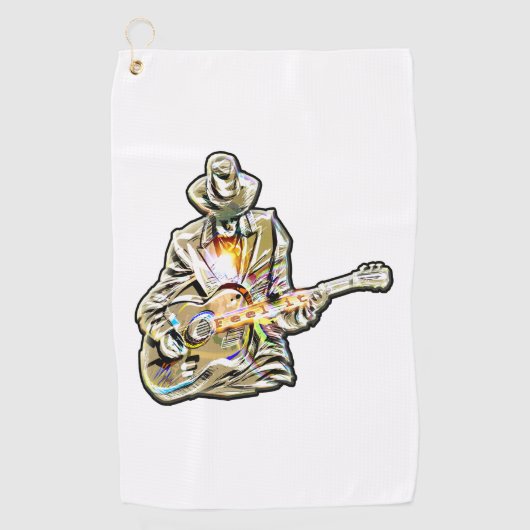 Gitarren Blues Mann - Feel it   Golfhanddoek (Voorkant)