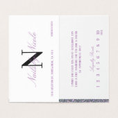 Gitter Contrast Monogram Nail/Beauty Loyalty Visitekaartjes (Binnenkant ongevouwen)