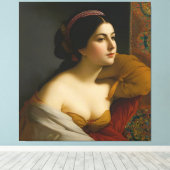 "Giulia Isabella Lombardi" Vrouwenportret Canvas Afdruk (Insitu (Houten vloer))