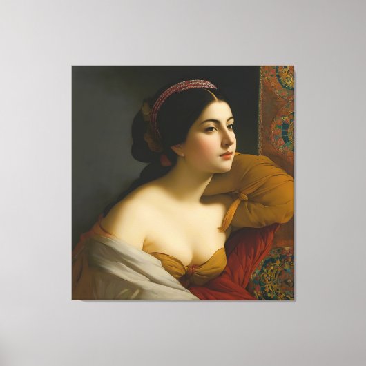 "Giulia Isabella Lombardi" Vrouwenportret Canvas Afdruk (Voorkant)