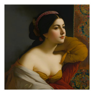 "Giulia Isabella Lombardi" Vrouwenportret Perfect Poster