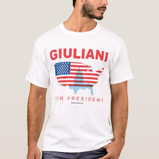 GIULIANI VOOR PRESIDENT T-SHIRT (Voorkant)