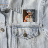 Giuseppe Arcimboldo - De Bibliothecaris Vierkante Button 5,1 Cm (In situ)