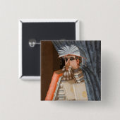 Giuseppe Arcimboldo - De Bibliothecaris Vierkante Button 5,1 Cm (Voorkant /achterkant)