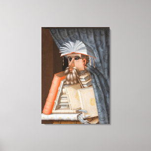 Giuseppe Arcimboldo - De Librarian Canvas Afdruk
