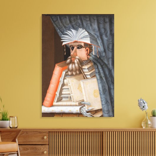 Giuseppe Arcimboldo - De Librarian Canvas Afdruk (Insitu (Woonkamer))