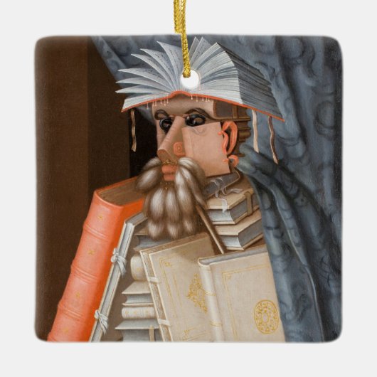 Giuseppe Arcimboldo - De Librarian Keramisch Ornament (Voorkant)