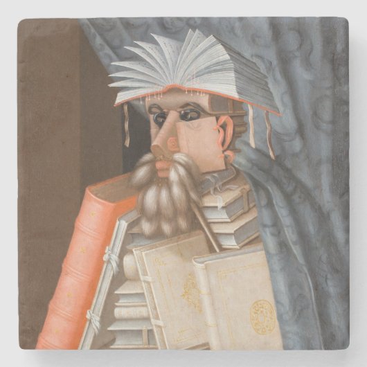 Giuseppe Arcimboldo - De Librarian Stenen Onderzetter (Voorkant)