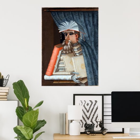 Giuseppe Arcimboldo The Librarian Poster (Thuiskantoor)