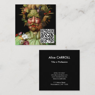 Giuseppe Arcimboldo - Vertumnus - QR-code Vierkante Visitekaartje