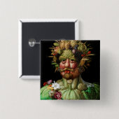 Giuseppe Arcimboldo - Vertumnus Vierkante Button 5,1 Cm (Voorkant /achterkant)