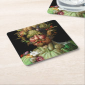Giuseppe Arcimboldo - Vertumnus Vierkante Kartonnen Onderzetter (Schuin)