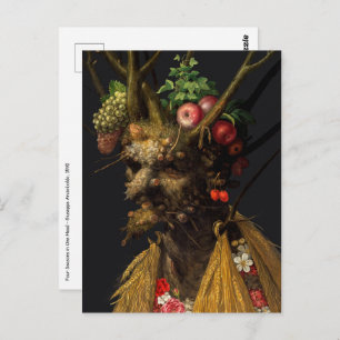 Giuseppe Arcimboldo - Vier seizoenen in één hoofd Briefkaart
