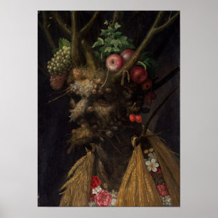 Giuseppe Arcimboldo Vier Seizoenen in één hoofd Poster