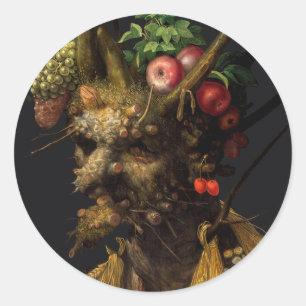 Giuseppe Arcimboldo - Vier seizoenen in één hoofd Ronde Sticker