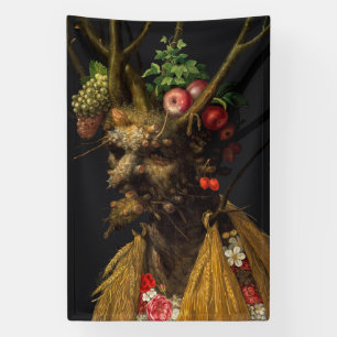 Giuseppe Arcimboldo - Vier seizoenen in één hoofd Spandoek