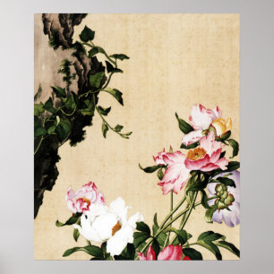 Giuseppe Castiglione - Paeony Fine Art Poster