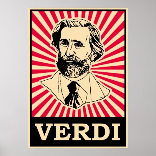 Giuseppe Fortunino Francesco Verdi Poster (Voorkant)